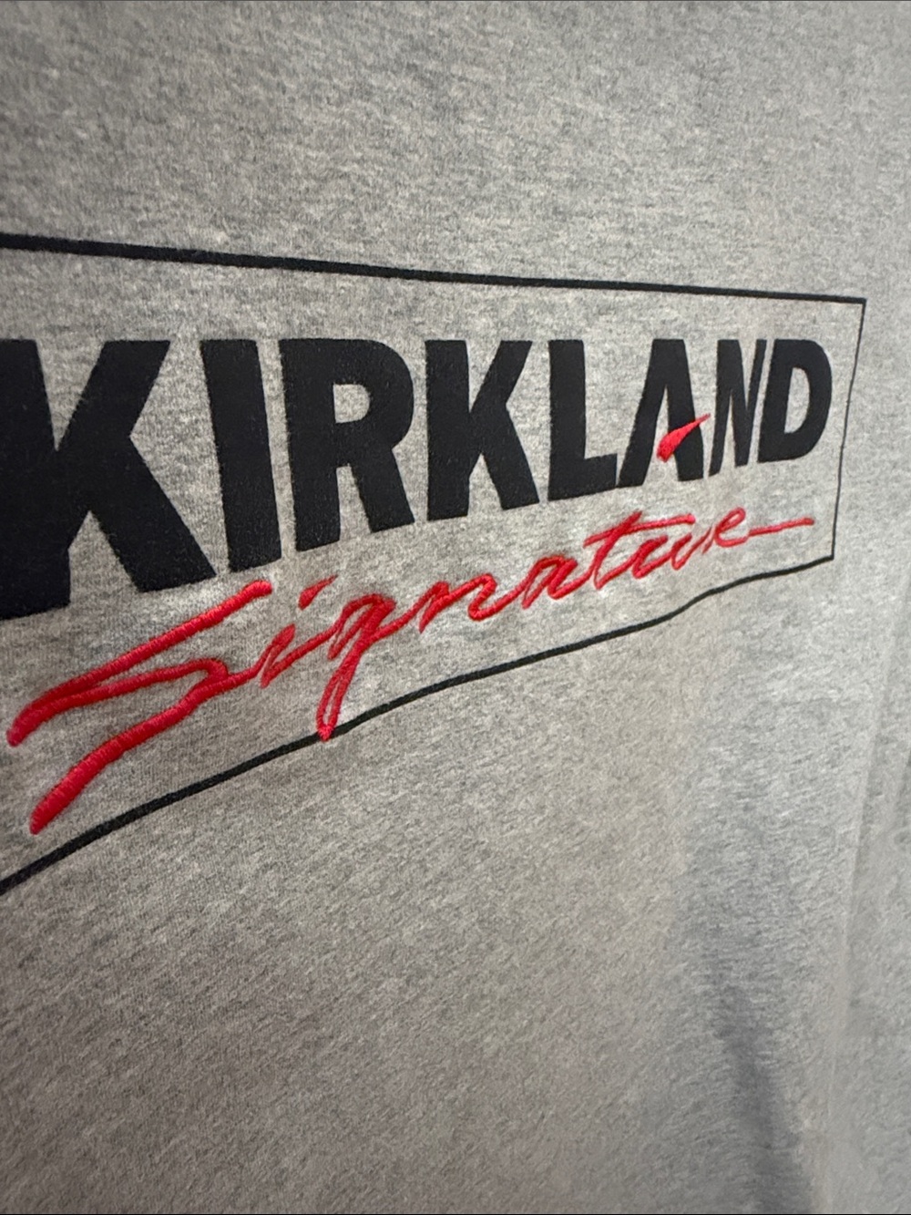 Kirkland Signature Unisex Logo Crewneck Sweatshirt Gray Size M/L - Picture 6 of 6